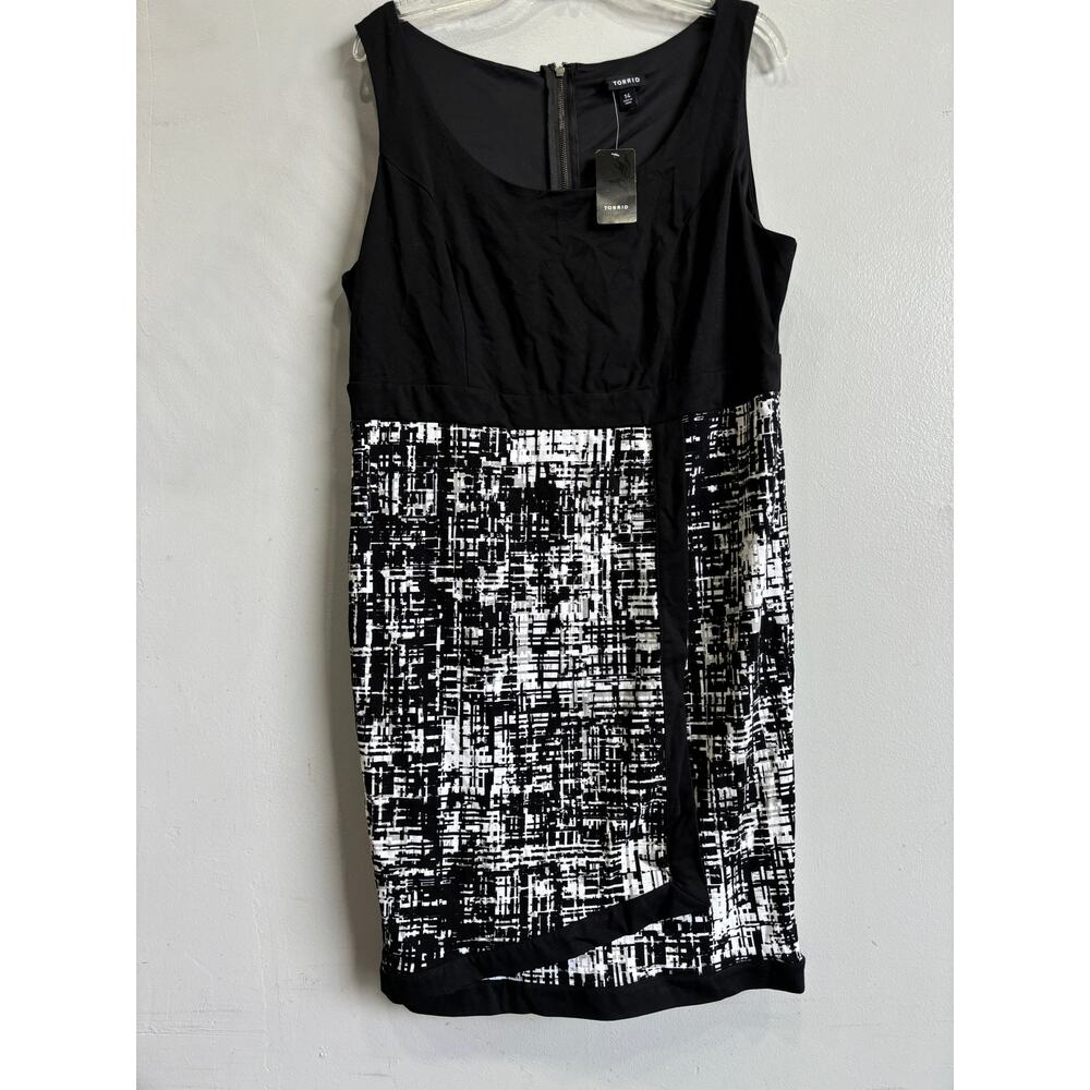 Torrid Black and White Mini Dress